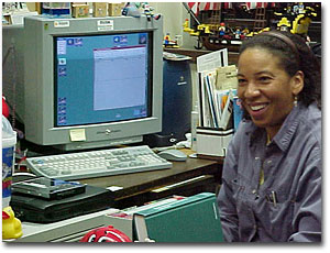 Dr. Wright working in her Oregon State Office